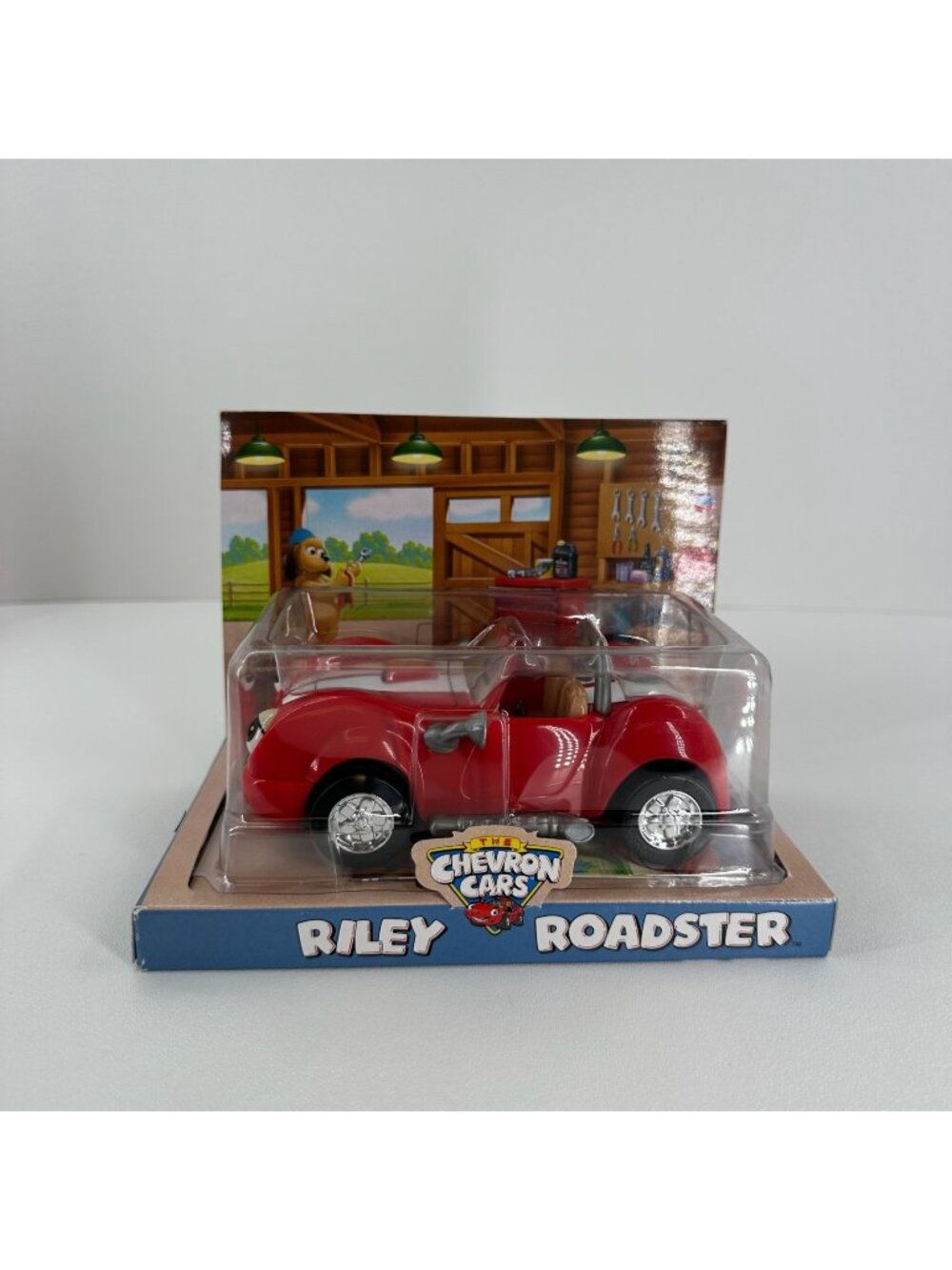 Chevron Cars Riley Roadster Convertible Vintage 2003 Collectible Toy Car NIB Red